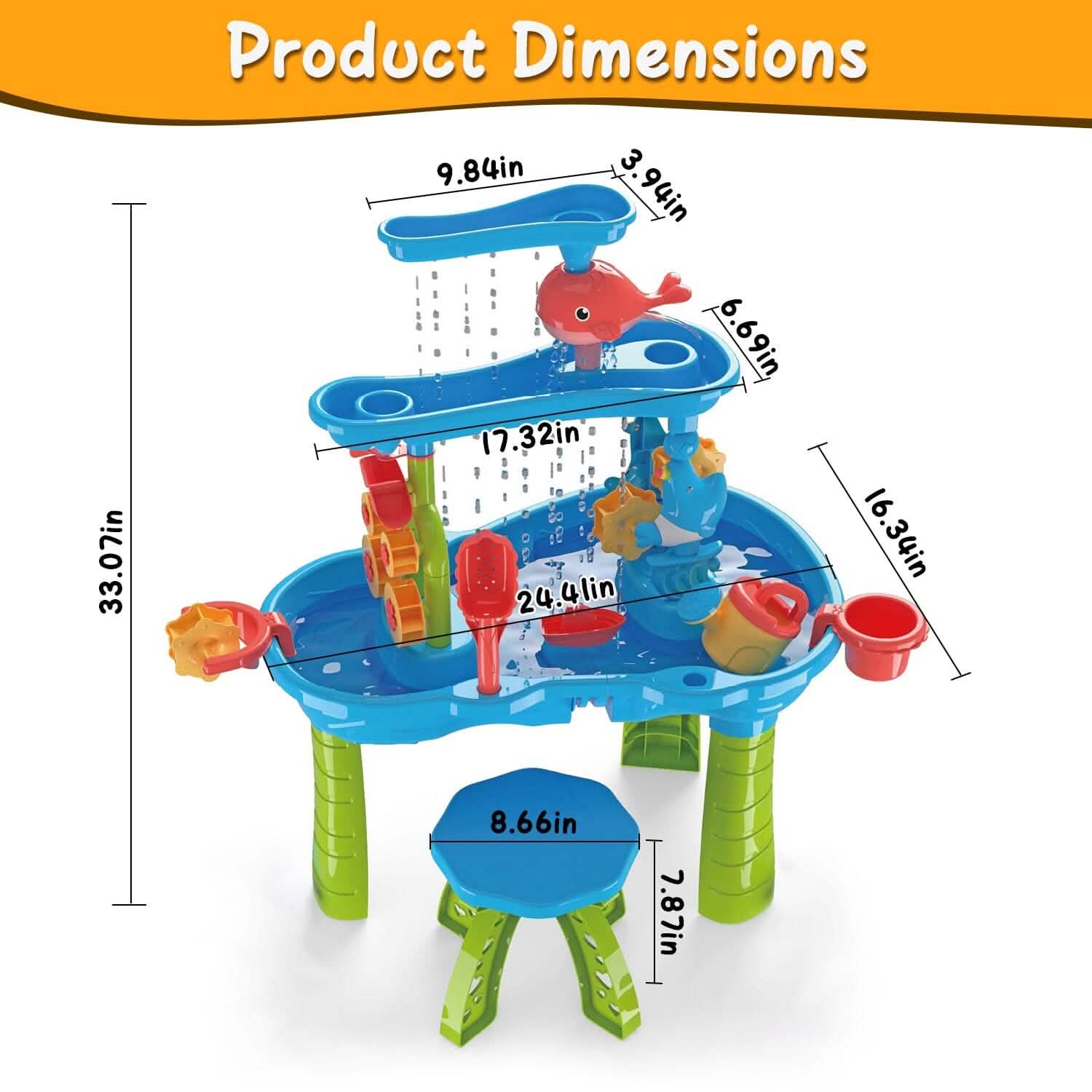 Kids Sand Water Table for 3-6 Years Old Sensory Exercise Friendship Building DailySale