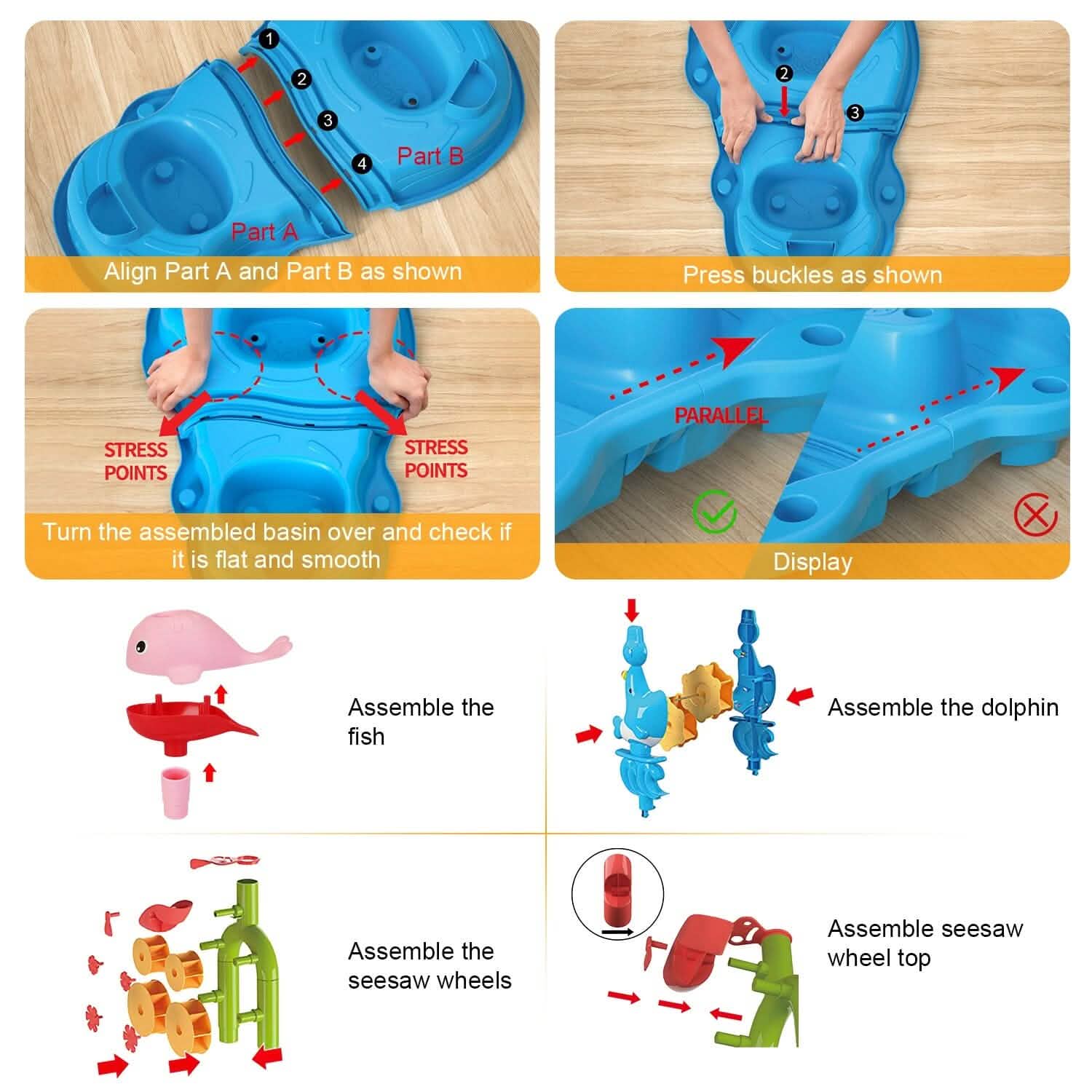 Kids Sand Water Table for 3-6 Years Old Sensory Exercise Friendship Building DailySale