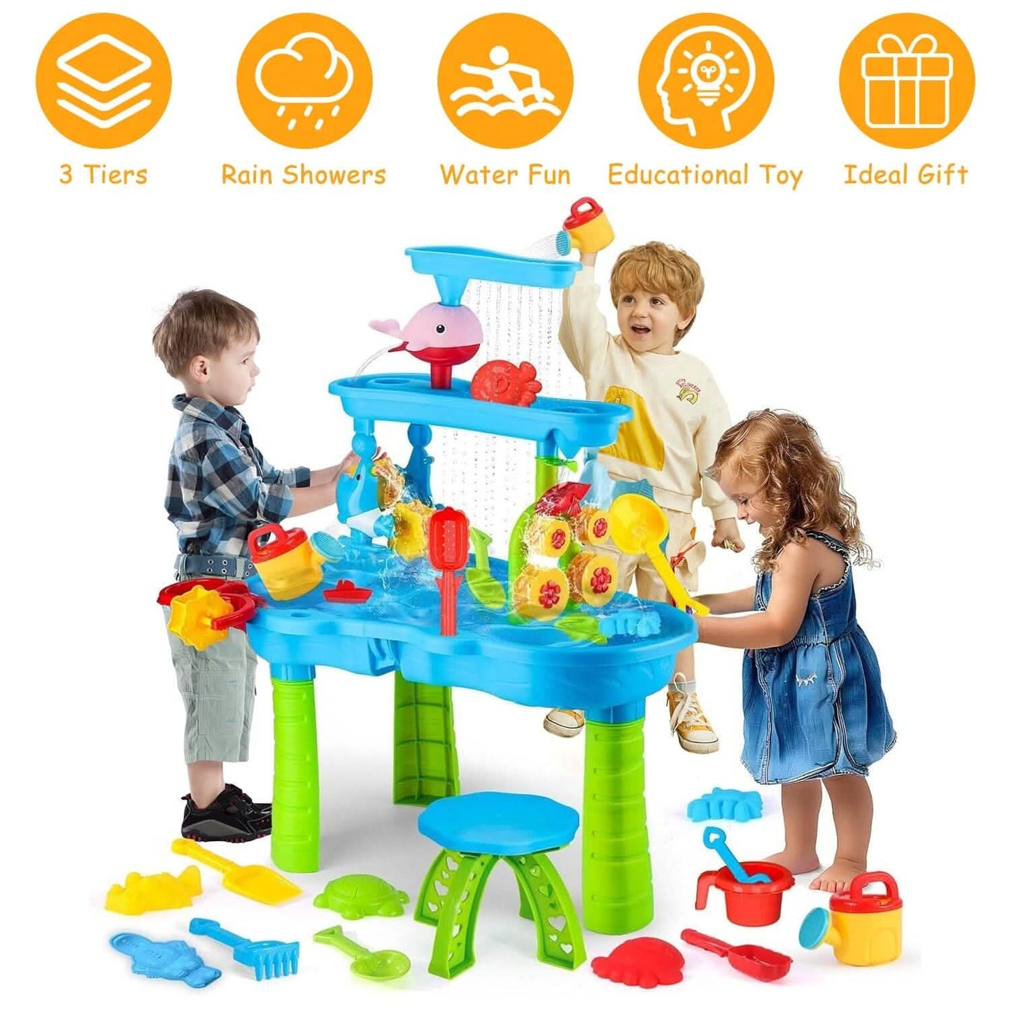 Kids Sand Water Table for 3-6 Years Old Sensory Exercise Friendship Building DailySale