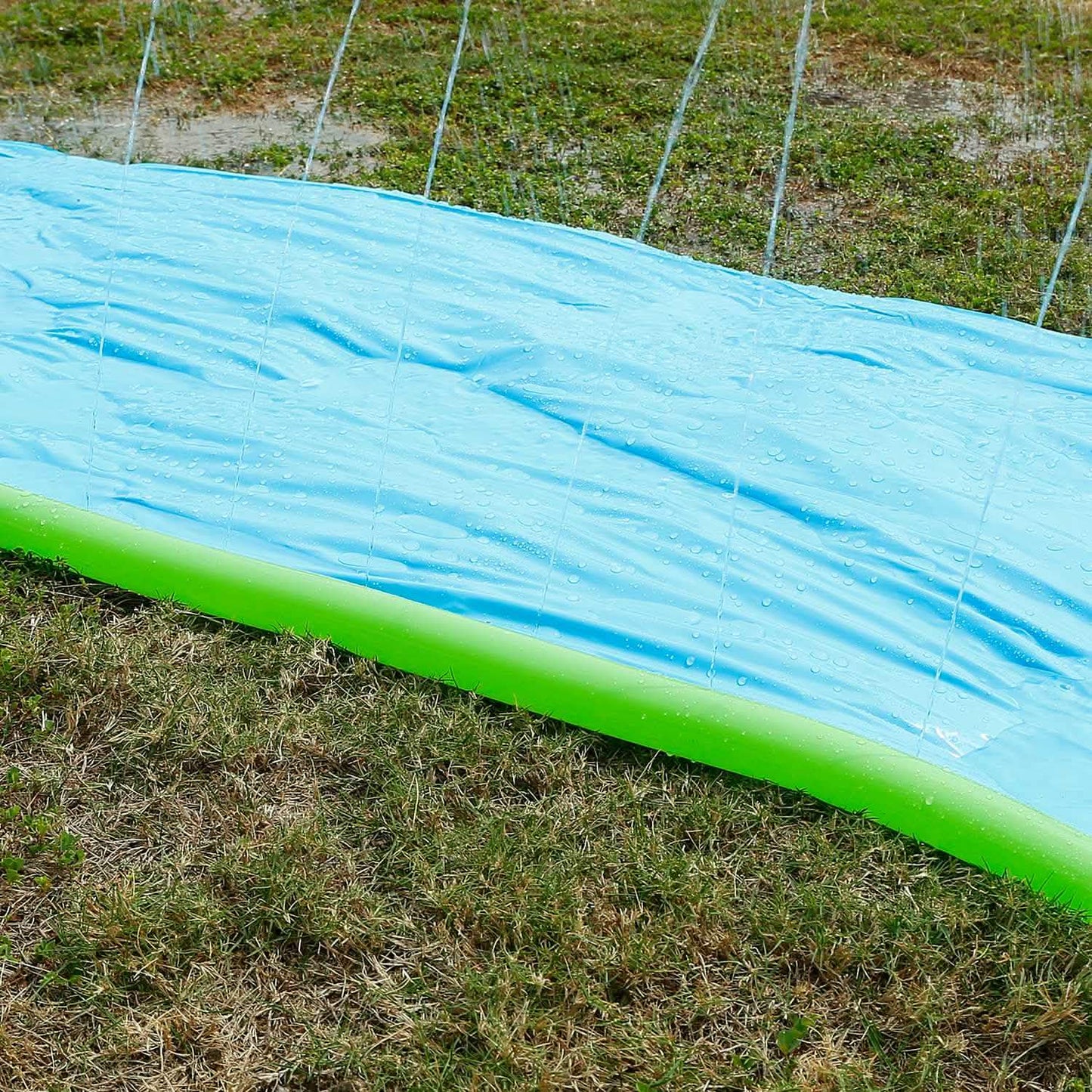 Kids Single Water Slide Lawn Surfing Racing Lane Slip Splash Spray Sprinkler DailySale
