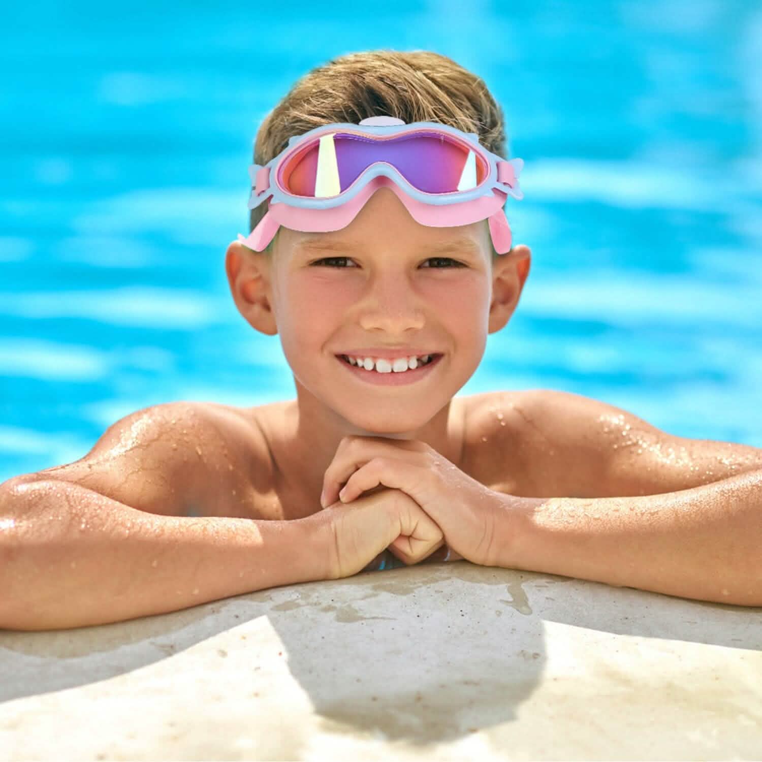 Kids Swim Goggles with Ear Plugs UV Protection Anti-Fog Leak Proof DailySale