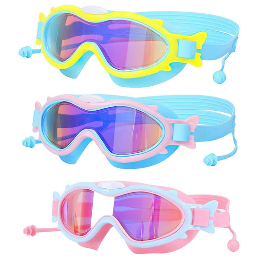 Kids Swim Goggles with Ear Plugs UV Protection Anti-Fog Leak Proof DailySale