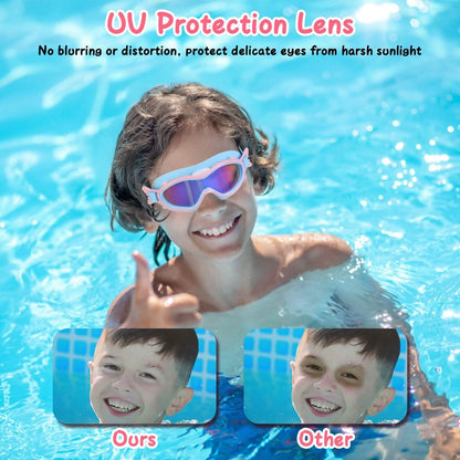 Kids Swim Goggles with Ear Plugs UV Protection Anti-Fog Leak Proof DailySale