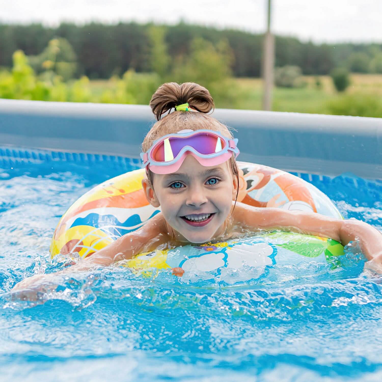 Kids Swim Goggles with Ear Plugs UV Protection Anti-Fog Leak Proof DailySale