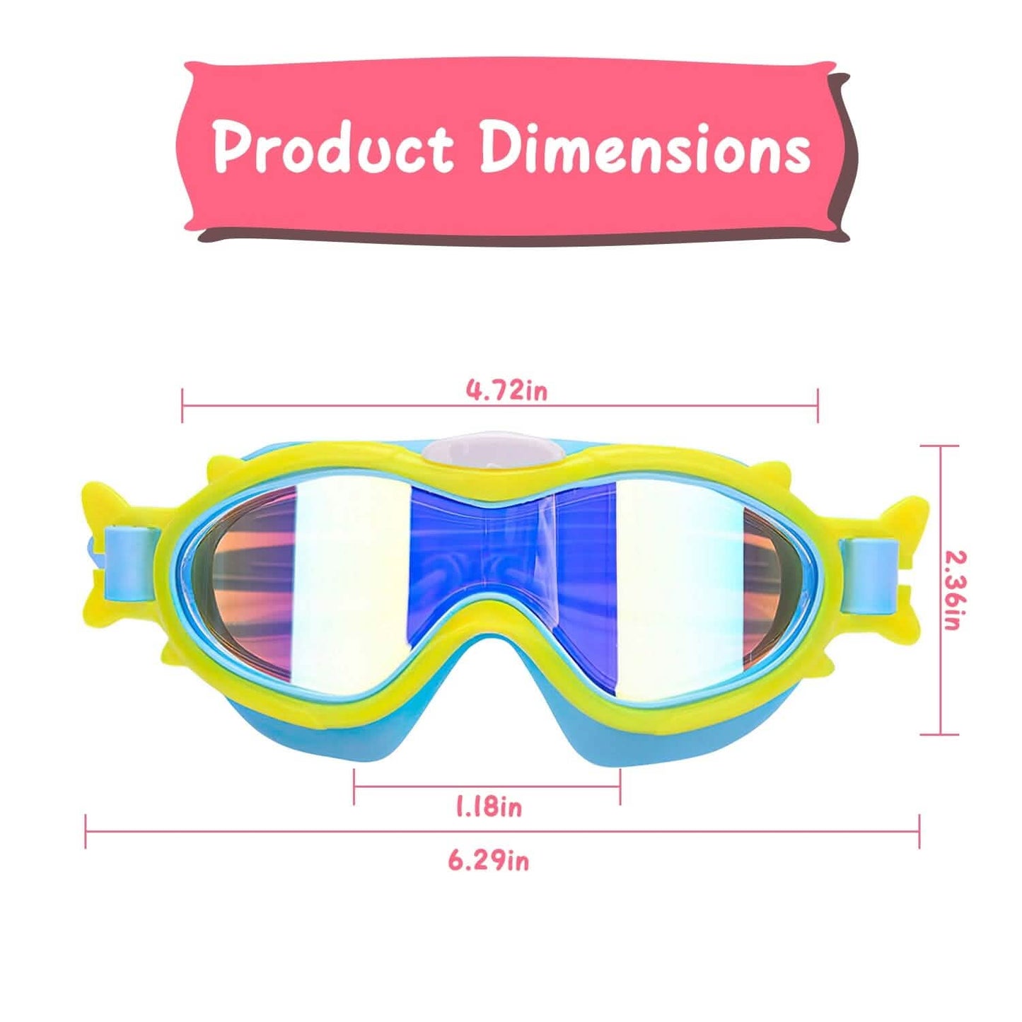 Kids Swim Goggles with Ear Plugs UV Protection Anti-Fog Leak Proof DailySale