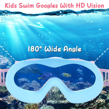 Kids Swim Goggles with Ear Plugs UV Protection Anti-Fog Leak Proof DailySale