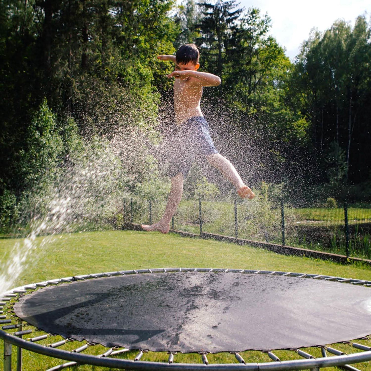 Kids Trampoline Sprinkler Outdoor DailySale
