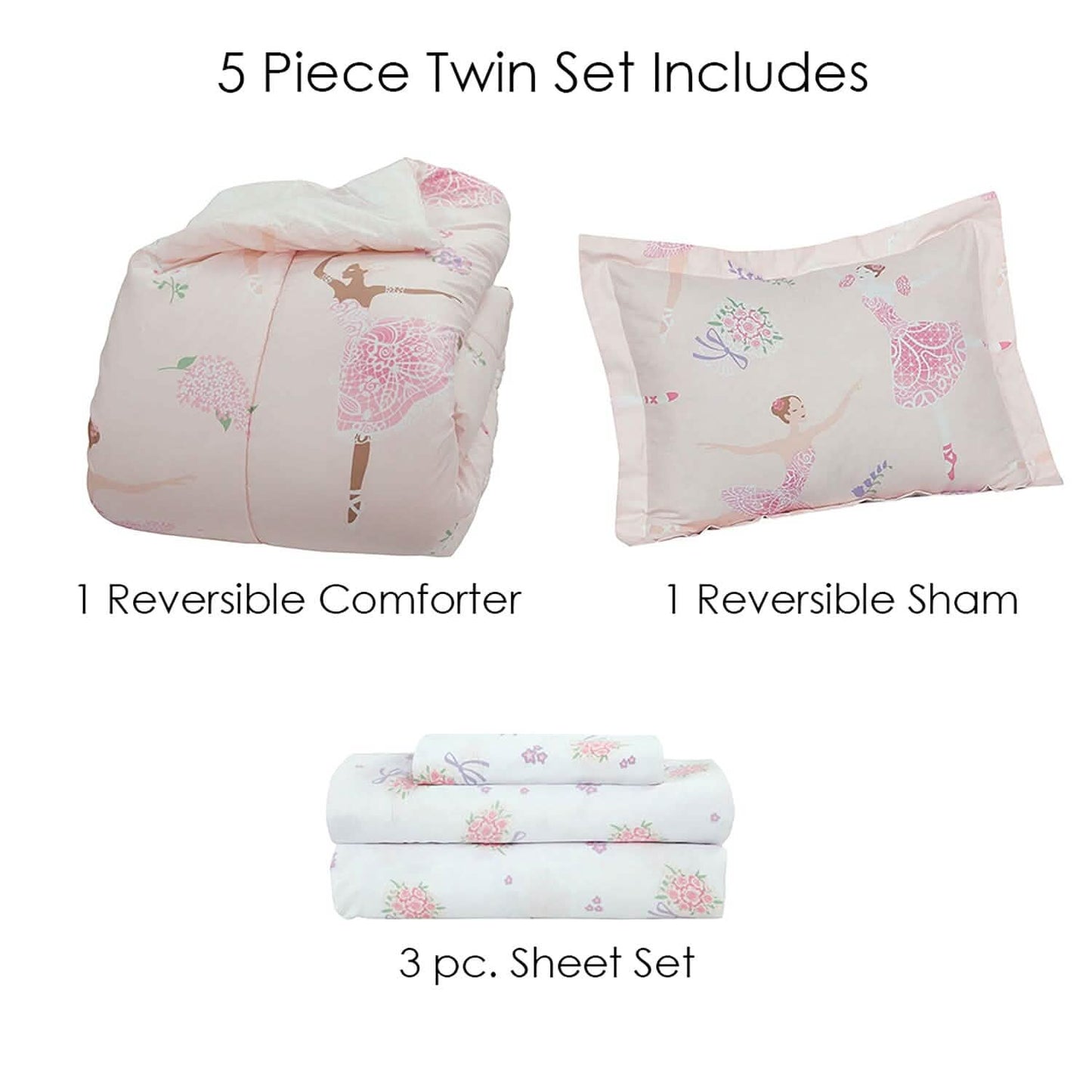 Kidz Mix Dancing Ballerinas Bed in a Bag DailySale