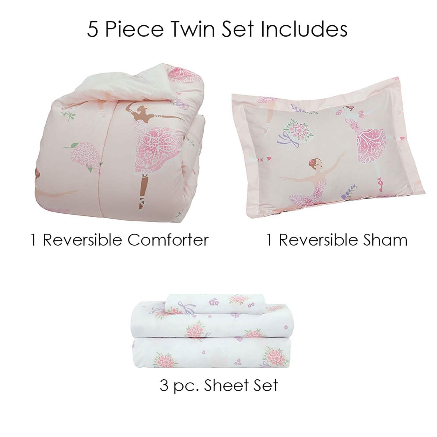 Kidz Mix Dancing Ballerinas Bed in a Bag DailySale