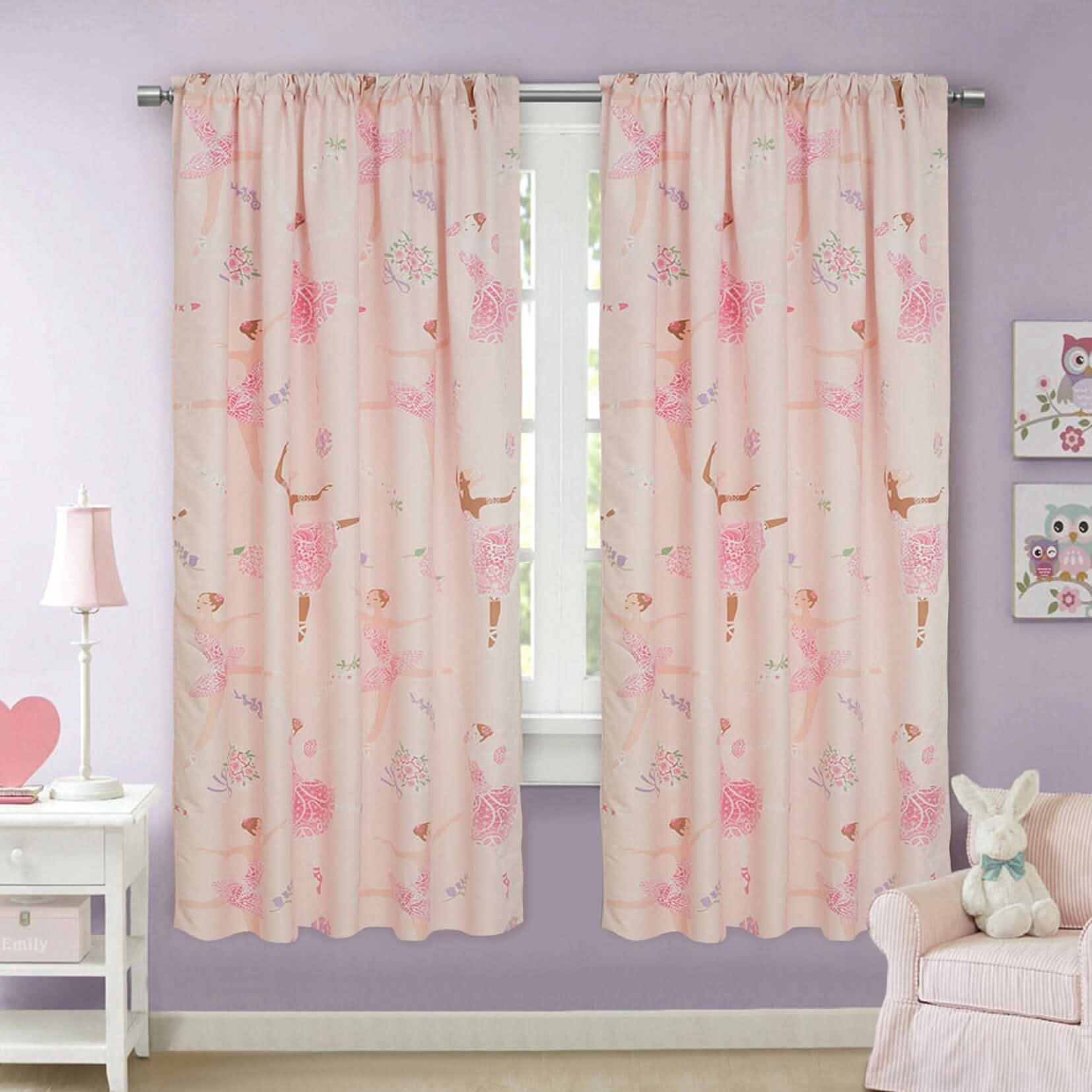 2-Piece Set: Kidz Mix Dancing Ballerinas Window Panel Pair DailySale