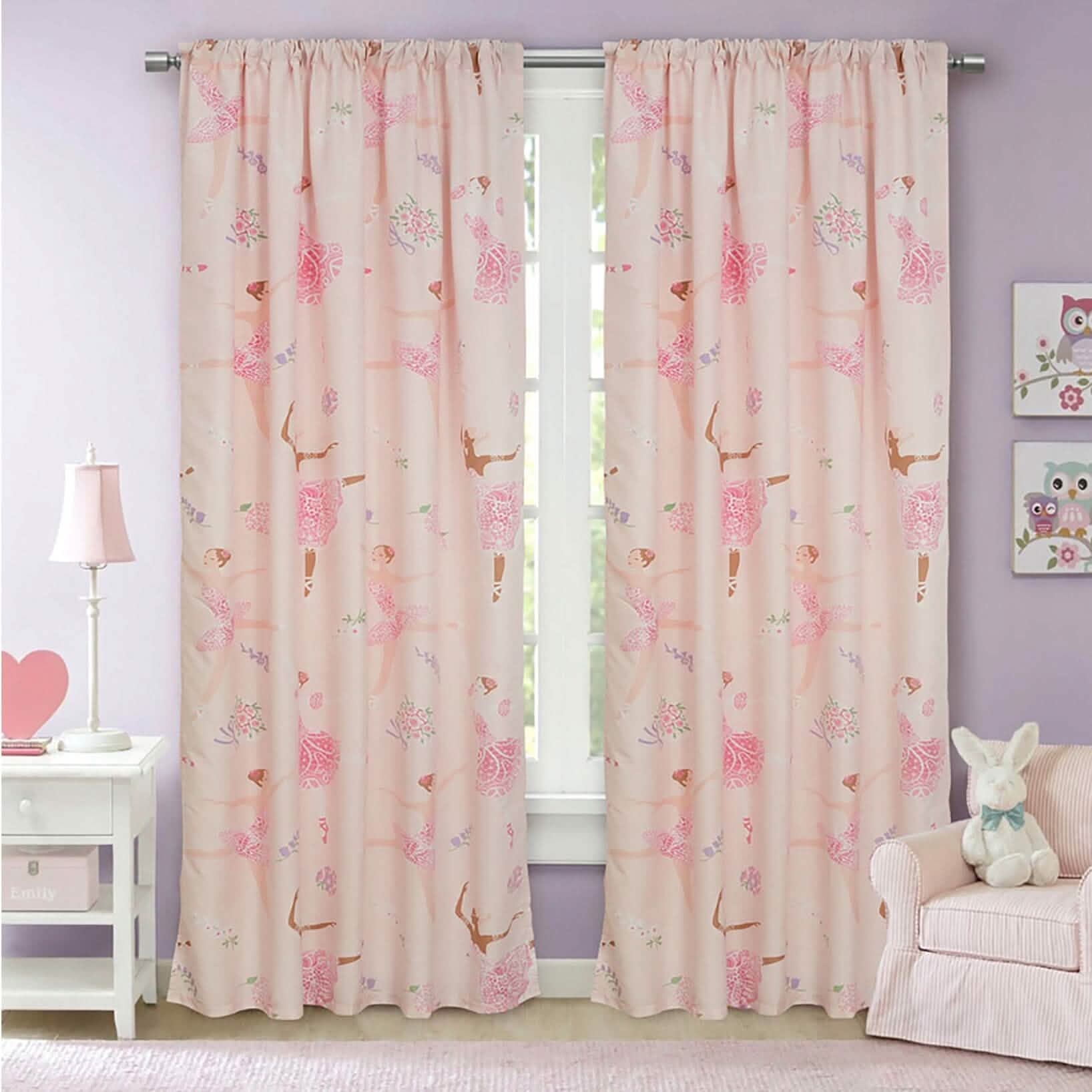 2-Piece Set: Kidz Mix Dancing Ballerinas Window Panel Pair DailySale