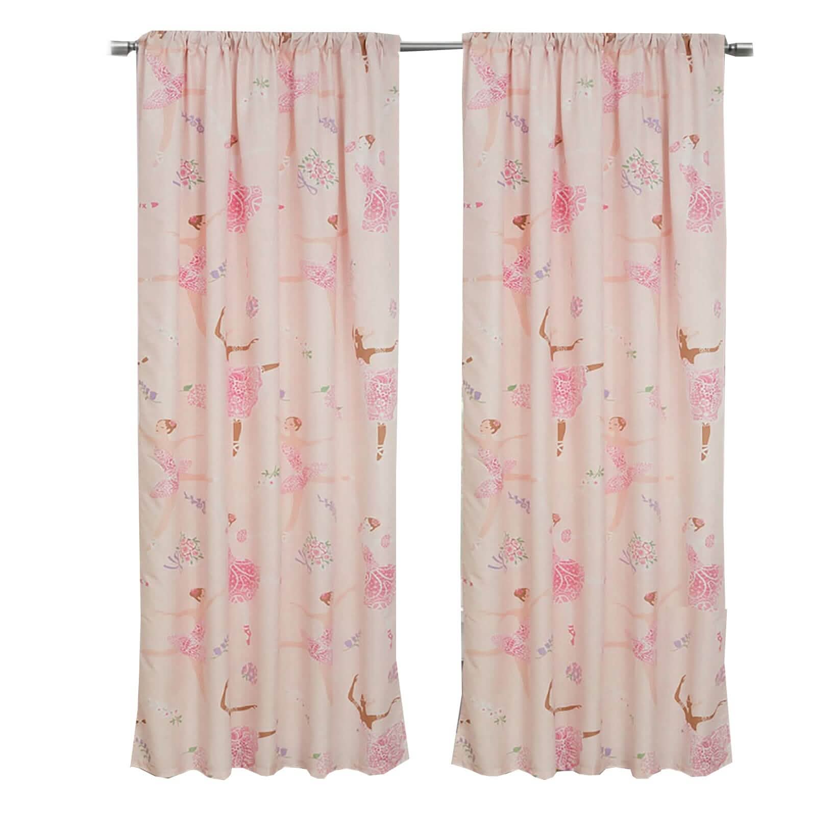 2-Piece Set: Kidz Mix Dancing Ballerinas Window Panel Pair DailySale