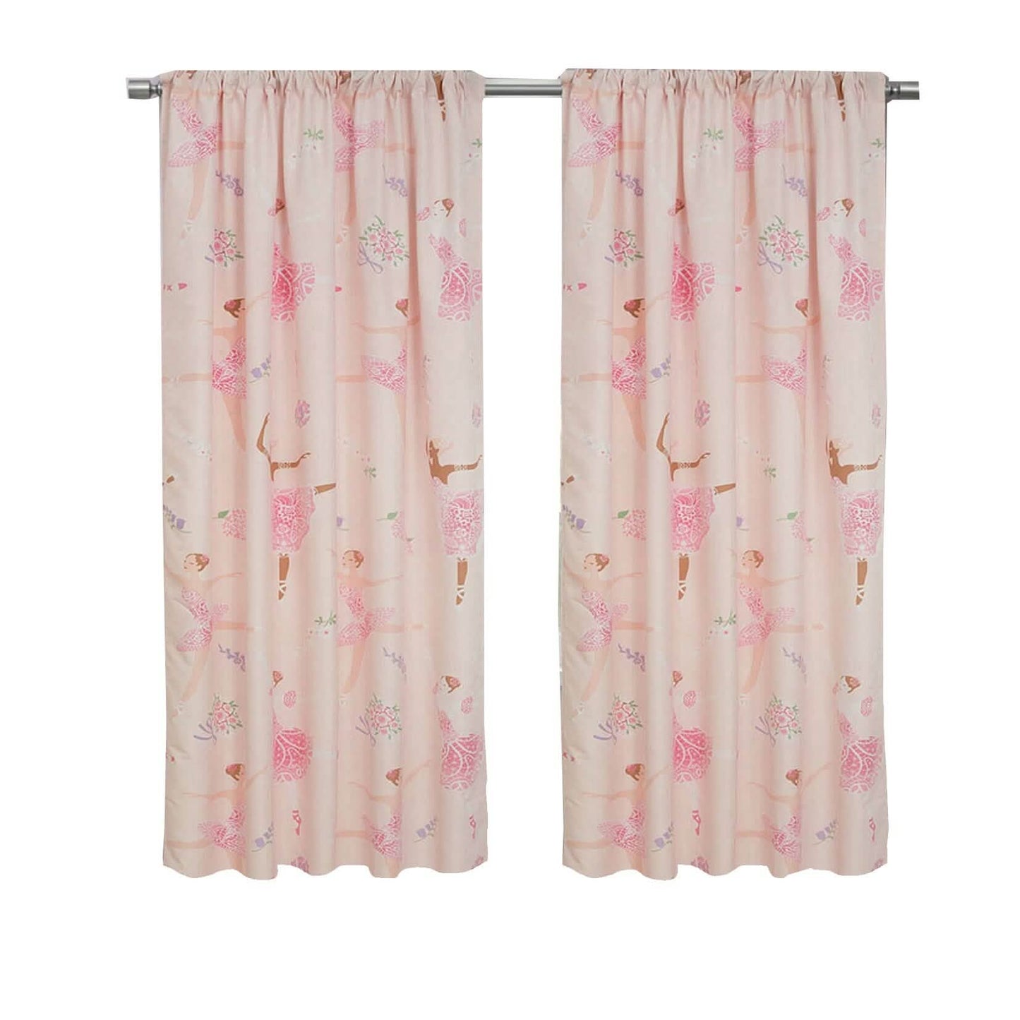 2-Piece Set: Kidz Mix Dancing Ballerinas Window Panel Pair DailySale
