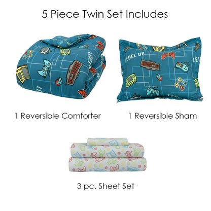Kidz Mix Level Up Glow In The-Dark Bed In A Bag DailySale