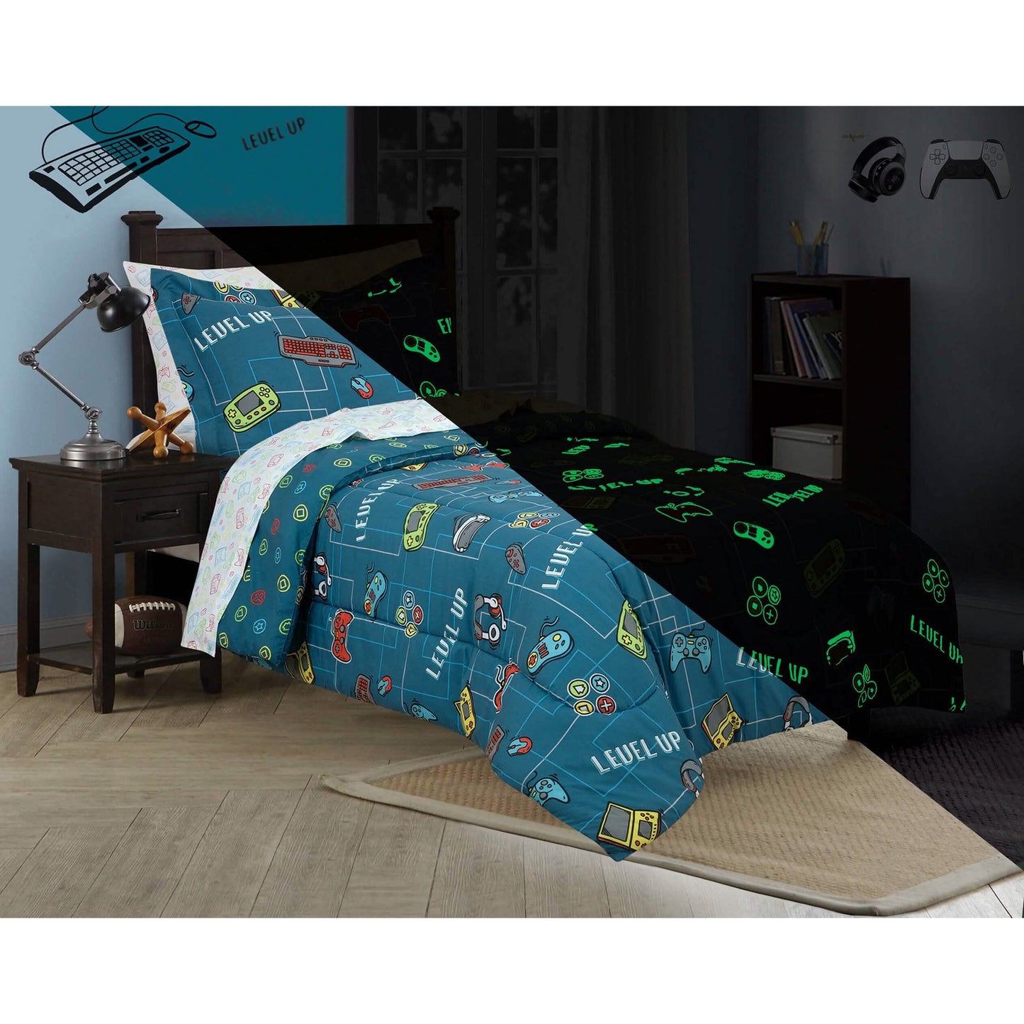 Kidz Mix Level Up Glow In The-Dark Bed In A Bag DailySale