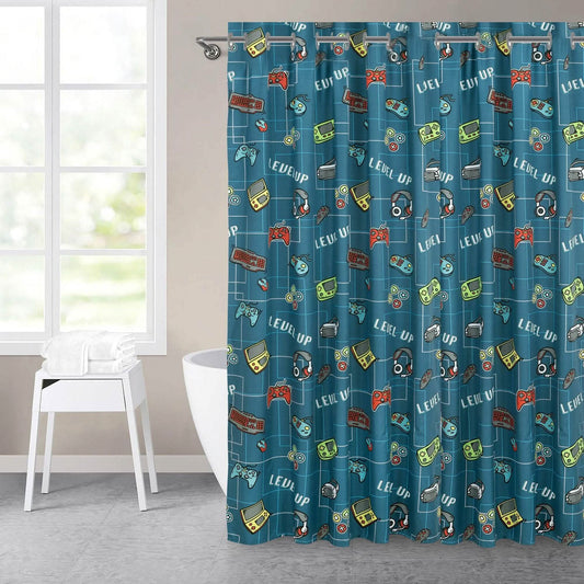 Kidz Mix Level Up Glow-in-the-Dark Shower Curtain DailySale