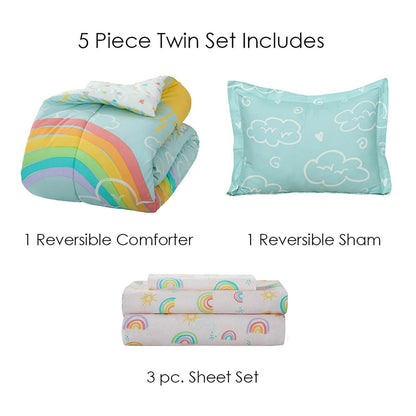 Kidz Mix Rainbow Clouds Bed in a Bag DailySale