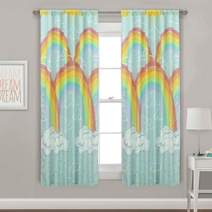 Kidz Mix Rainbow Clouds Window Panel Pair DailySale