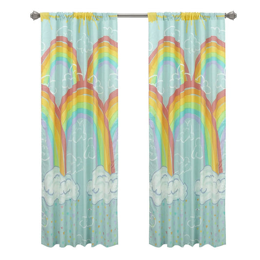 Kidz Mix Rainbow Clouds Window Panel Pair DailySale