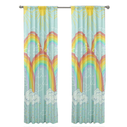 Kidz Mix Rainbow Clouds Window Panel Pair DailySale