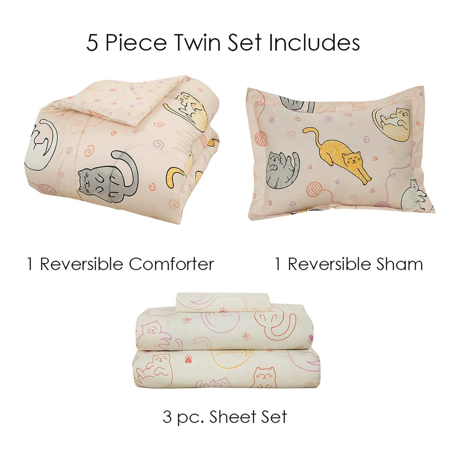 Kidz Mix Sleepy Cats Bed in a Bag DailySale