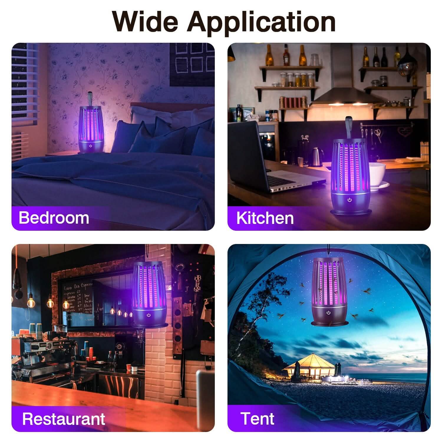 Killer Lamp Bug Zapper with Night Light Strap Mosquito Catcher DailySale