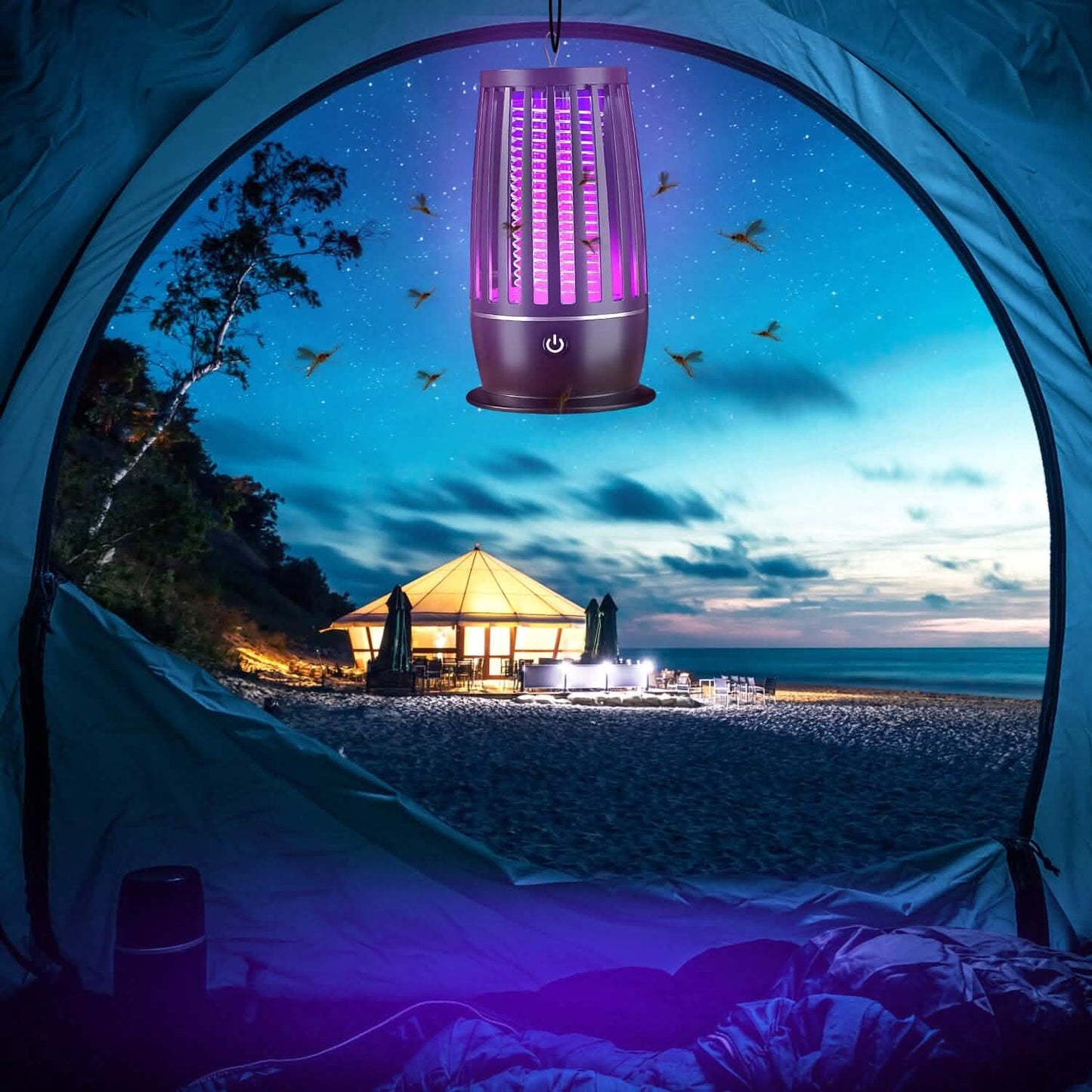 Killer Lamp Bug Zapper with Night Light Strap Mosquito Catcher DailySale