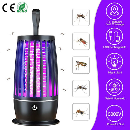 Killer Lamp Bug Zapper with Night Light Strap Mosquito Catcher DailySale