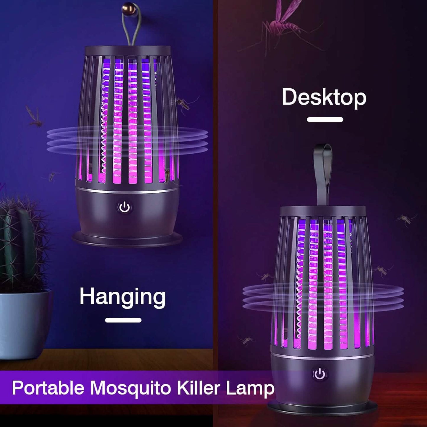 Killer Lamp Bug Zapper with Night Light Strap Mosquito Catcher DailySale