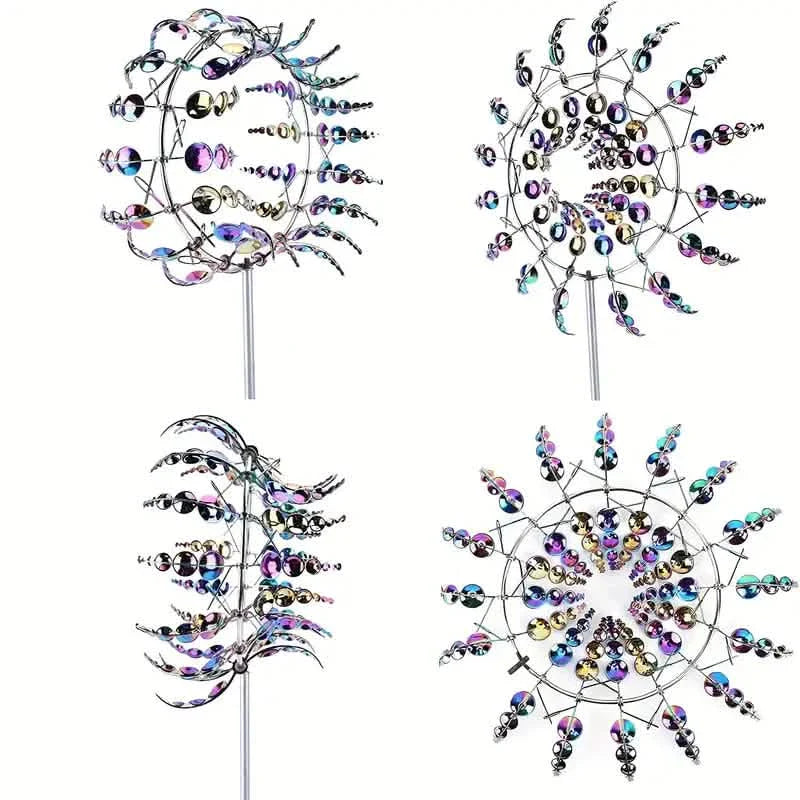 Kinetic Wind Sculptures & Spinners 3D Wind Spinner Wind Powered Wind Art DailySale