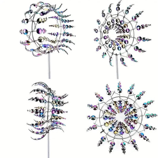 Kinetic Wind Sculptures & Spinners 3D Wind Spinner Wind Powered Wind Art DailySale