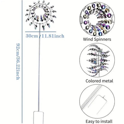 Kinetic Wind Sculptures & Spinners 3D Wind Spinner Wind Powered Wind Art DailySale