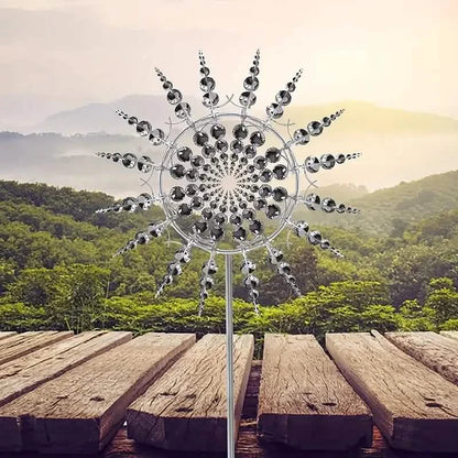 Kinetic Wind Sculptures & Spinners 3D Wind Spinner Wind Powered Wind Art DailySale