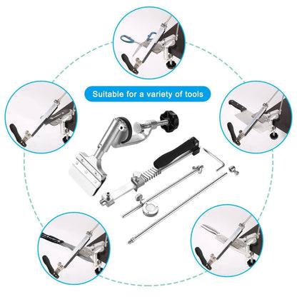 Kitchen Chef Knife Sharpener Fixed Rotation Angle with 4 Whetstones DailySale