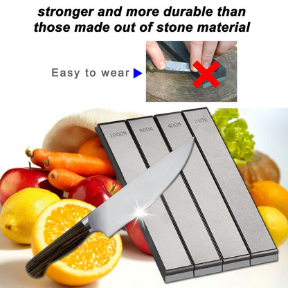 Kitchen Chef Knife Sharpener Fixed Rotation Angle with 4 Whetstones DailySale