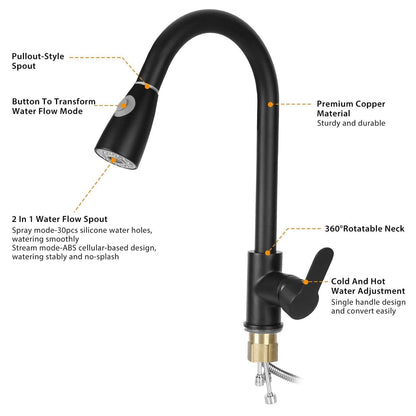 Kitchen Faucet Single Handle with Hot and Cold Control DailySale