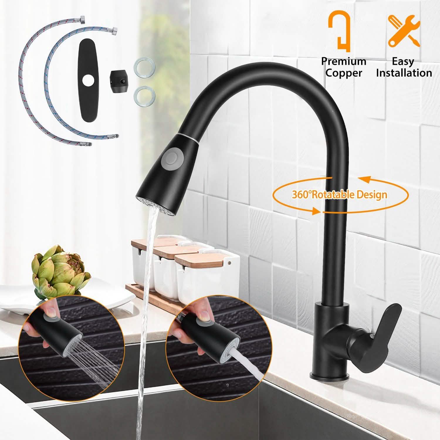 Kitchen Faucet Single Handle with Hot and Cold Control DailySale