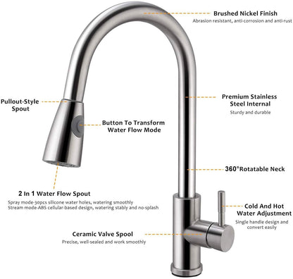 Kitchen Faucets Single Handle Kitchen DailySale