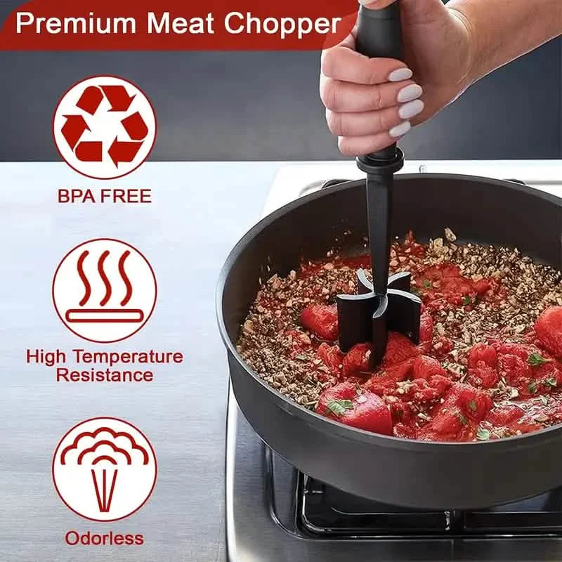 Kitchen Meat Chopper Ground Beef Masher Utensil Heat Resistant Non-Stick DailySale