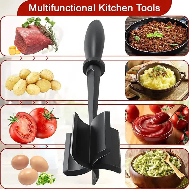 Kitchen Meat Chopper Ground Beef Masher Utensil Heat Resistant Non-Stick DailySale