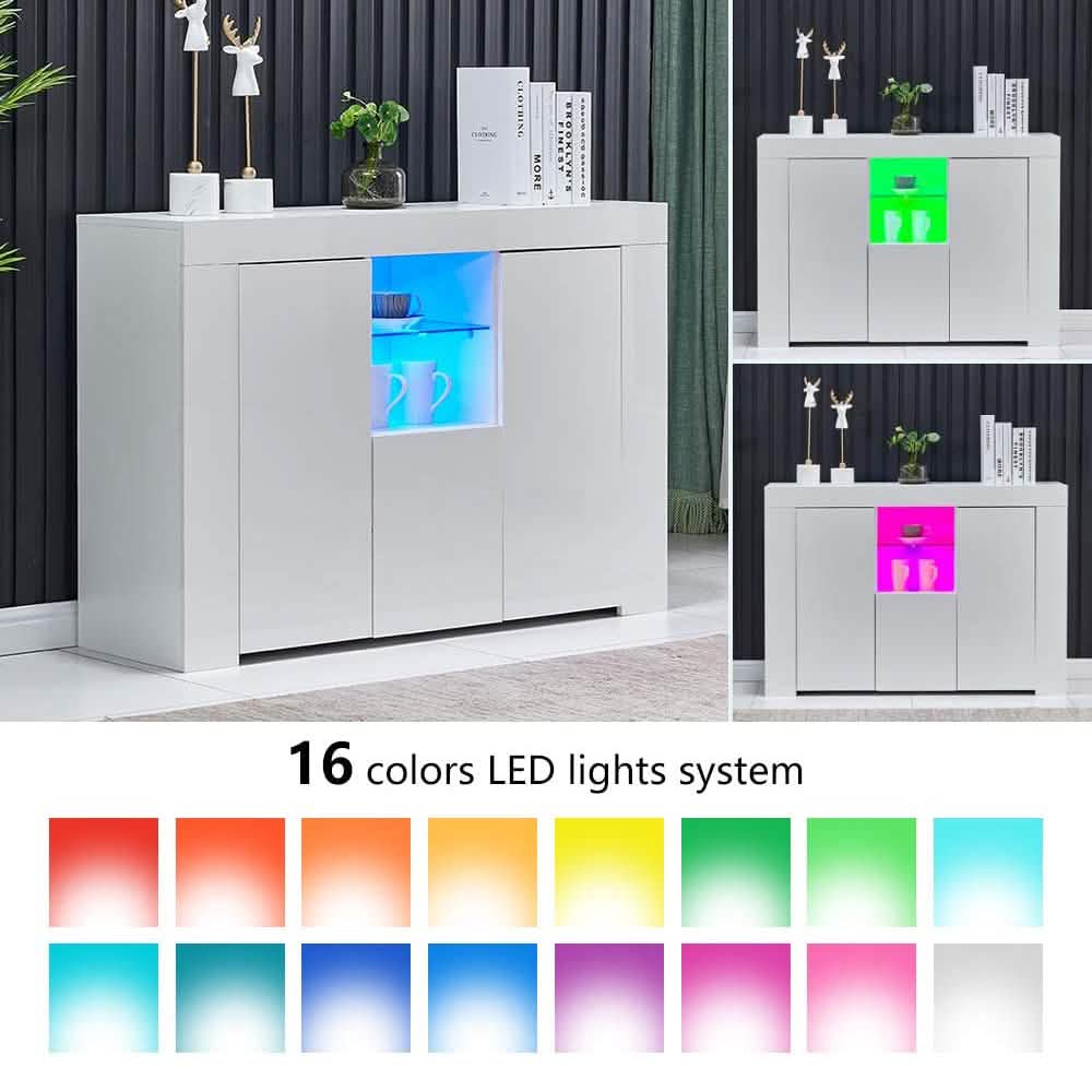 Kitchen Sideboard Cupboard with LED Light DailySale