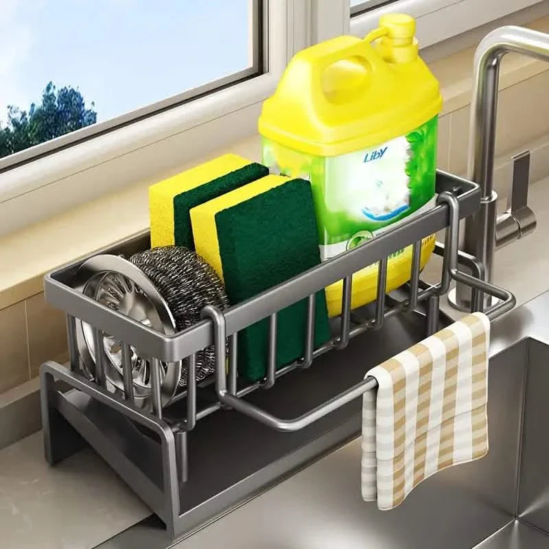 Kitchen Storage Rack - Multi-Functional Household Sink Organizer with Drain Basket DailySale