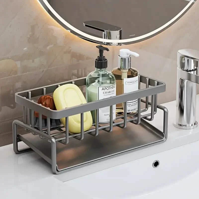 Kitchen Storage Rack - Multi-Functional Household Sink Organizer with Drain Basket DailySale