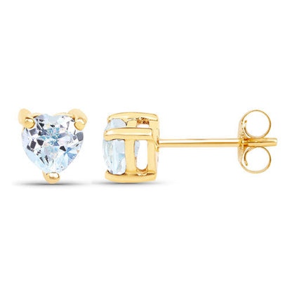 0.70 Carat Genuine Blue Topaz 14K Yellow Gold Earrings Bids.com
