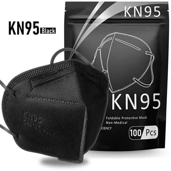 KN95 Foldable Protective Face Mask - Black DailySale