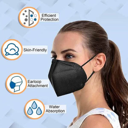 KN95 Foldable Protective Face Mask - Black DailySale