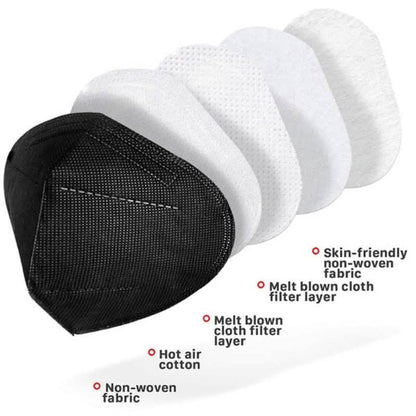 KN95 Foldable Protective Face Mask - Black DailySale