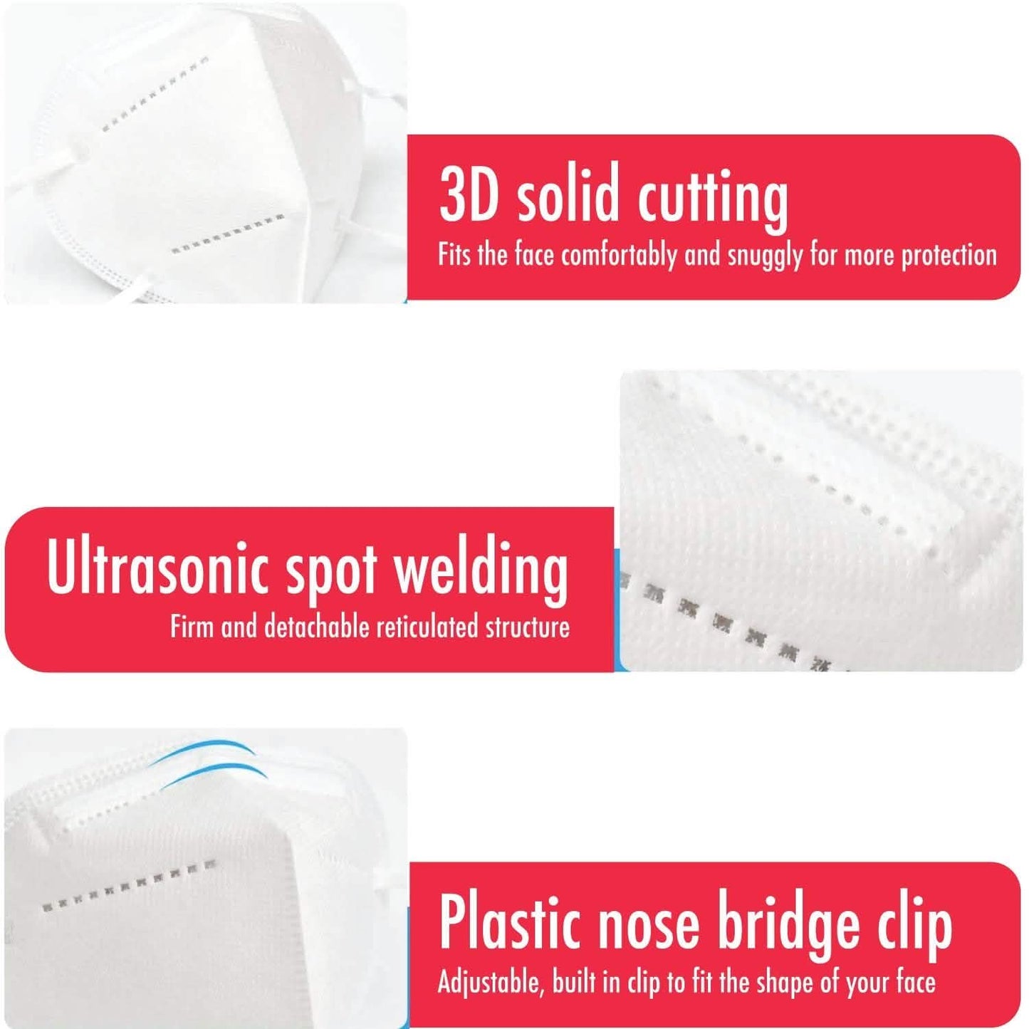 KN95 Protective Breathable Outdoor Face Mask with Nose Clip DailySale