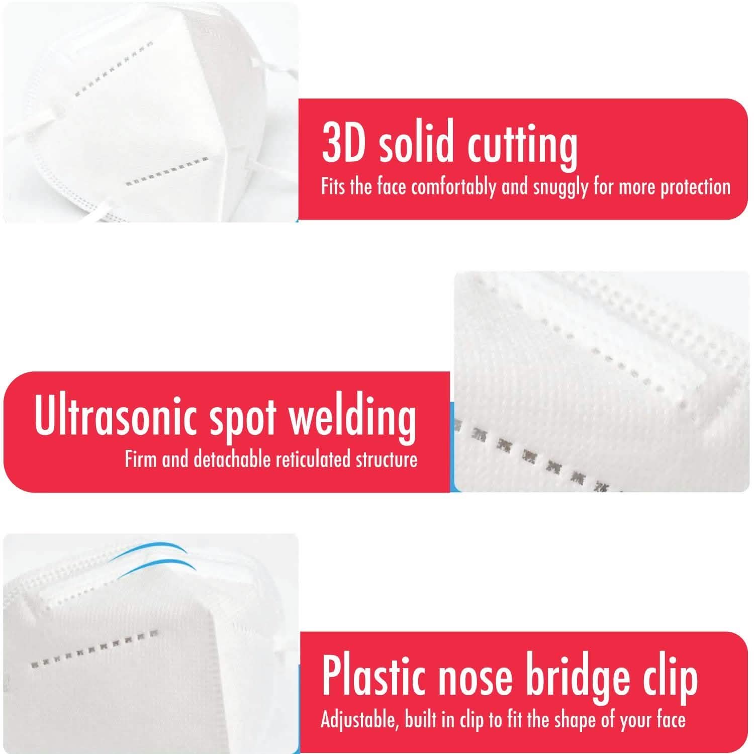 KN95 Protective Breathable Outdoor Face Mask with Nose Clip DailySale