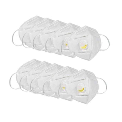 KN95 White Disposable Face Masks with Flow Exhalation Valve DailySale